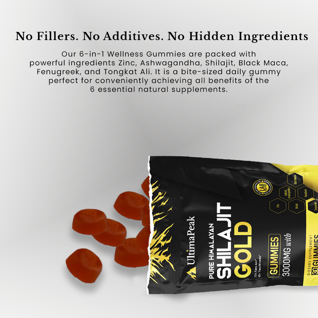 ULTIMAPEAK™ Pure Shilajit Gummies - Now 6-in-1 Support